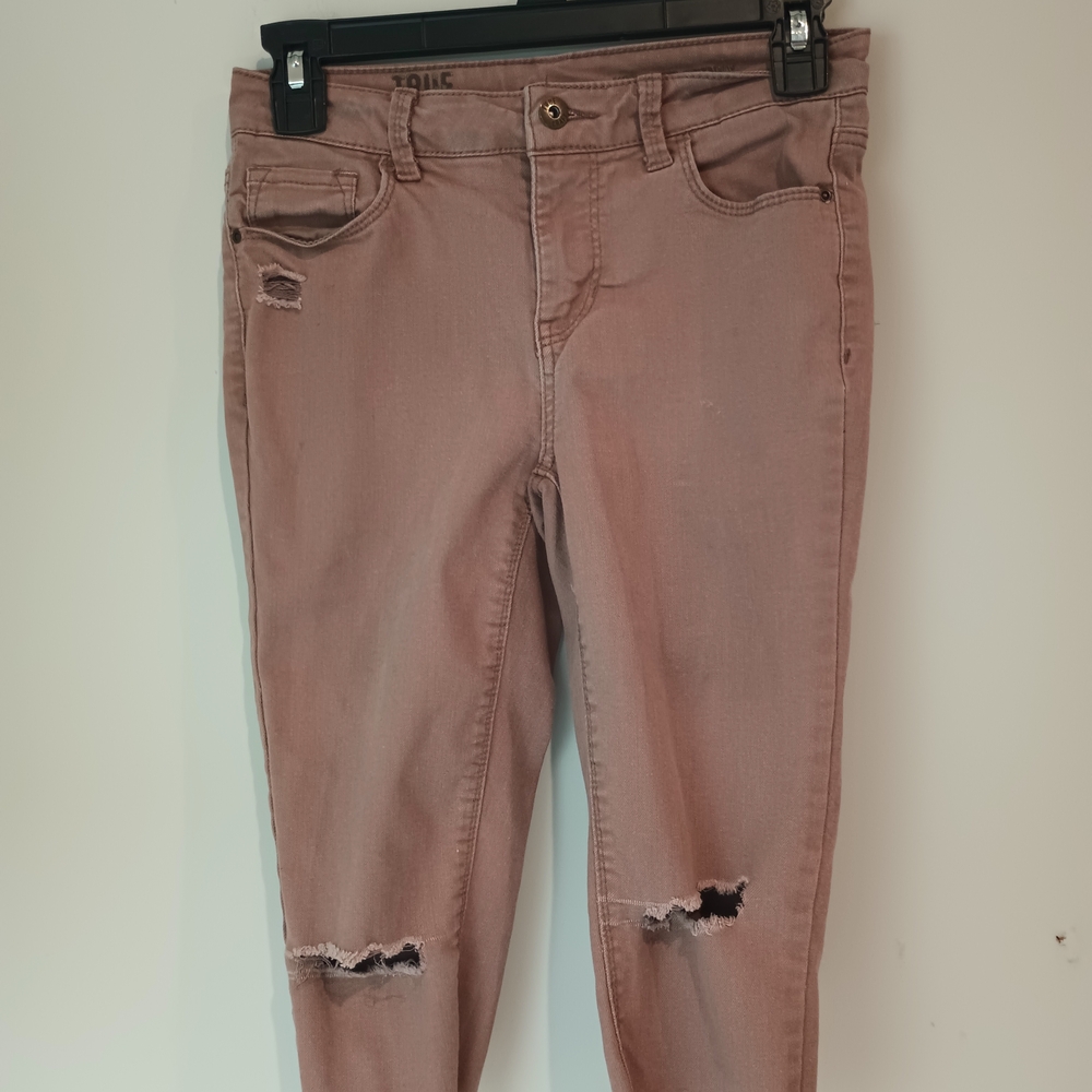 True Craft Women's Distressed Pink Skinny Jeans